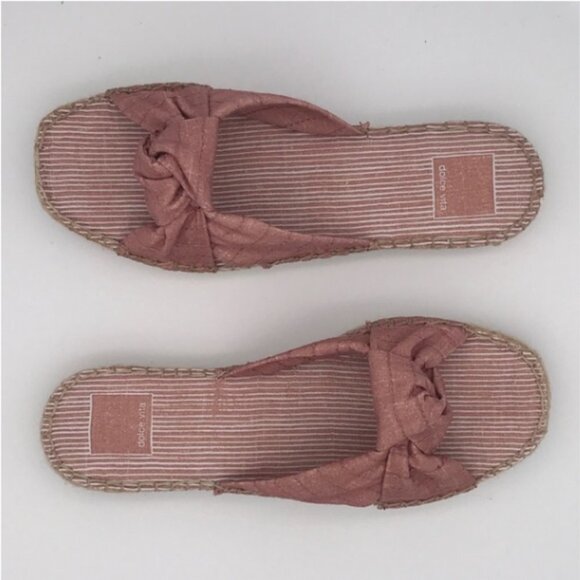 NWB Dolce Vita Benecia Knotted‎ Sandal in Blush Linen Size 6.5 - Picture 2 of 8